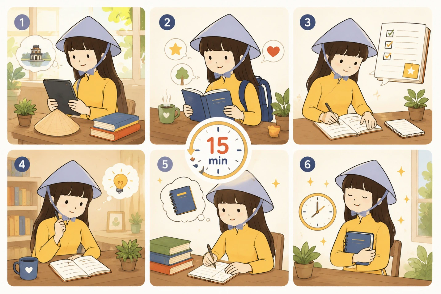 เทคนิคจัดเวลาฝึกอ่านภาษาเวียดนามวันละ 15 นาที